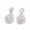 Brass Micro Pave Cubic Zirconia European Dangle Charms LS-ZIRC-E163-19P-2