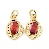 Brass Micro Pave Cubic Zirconia Pendant X-ZIRC-P089-19G-F-2