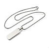 304 Stainless Steel Blank Pendant Necklaces NJEW-P329-04E-P-4