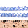 Ombre Effect Dyed Glass Beads Strands X-GLAA-T025-4mm-09I-4