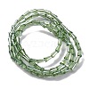 Transparent Electroplate Glass Beads Strands EGLA-H107-02A-PL04-4