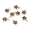 Rack Plating Eco-friendly Brass Enamel Charms KK-D073-01G-02-NR-1