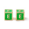Rack Plating Brass Enamel Beads KK-B060-04G-02E-2