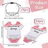 24Pcs Word Printed Paper Bracelet Display Cards BJEW-FG0001-05B-2