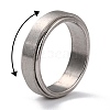 Non-Tarnish 203 Stainless Steel Rotating Spinner Fidget Band Rings for Anxiety Stress Relief RJEW-G118-07P-2