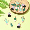 16Pcs 4 Styles Alloy Enamel Pendants ENAM-FS0001-86-8