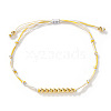 Brass Round Beads Braided Bead Bracelets AZ5003-5-1