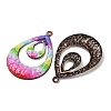 Rainbow Color Printed Iron Pendants RN-CBA3547-03D-2