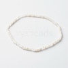Faceted Rondelle Natural Rainbow Moonstone Beads Stretch Bracelets BJEW-JB06383-06-1