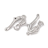 Brass Micro Pave Clear Cubic Zirconia Pendants LS-KK-L212-06P-2