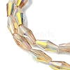 Transparent Electroplate Glass Beads Strands GLAA-K064-05A-AB04-3