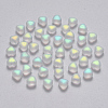 Transparent Spray Painted Glass Beads X-GLAA-R211-02-C01-1