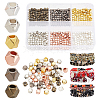 ARRICRAFT 600Pcs 6 Colors Polyhedron Alloy Finding Beads FIND-AR0004-57-1