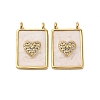 Brass Micro Pave Cubic Zirconia Pendants KK-D390-27G-04-1
