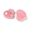 Glitter Plated Animal Resin Cabochons RESI-H163-10C-2
