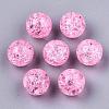 Transparent Crackle Acrylic Round Beads Strands CCG-R002-12mm-05-2