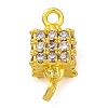 Brass Micro Pave Cubic Zirconia Cube Links Connector Charms KK-A230-04G-1