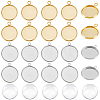 Unicraftale 40Pcs 2 Colors 304 Stainless Steel Pendant Cabochon Settings STAS-UN0053-66-1