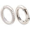 2Pcs 2 Styles 925 Sterling Silver Spring Gate Rings STER-BBC0008-72-1