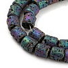 Electroplated Natural Lava Rock Beads Strands G-Z032-J04-12A-3