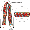 Ethnic Style Polyester Adjustable Bag Handles FIND-WH0129-24B-2