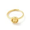 Brass Open Cuff Ring Settings KK-G518-10G-04-2