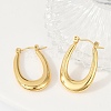 304 Stainless Steel Rhinestone Hoop Earrings for Women EJEW-U046-08B-G-3