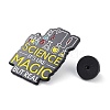 Bioscience Theme Black Zinc Alloy Brooches JEWB-C031-01E-EB-3