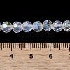 Electroplate Transparent Glass Beads Strands LS-EGLA-A035-T6mm-L19-4