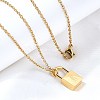 304 Stainless Steel Rolo Chain Pendant Necklaces NJEW-S444-01G-18-1
