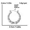 Stylish Irregular U-shaped Hoop Earrings with PVD Vacuum Plating MX2967-1-1