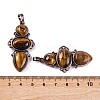 Natural Tiger Eye Pendants G-Q158-04-13-3