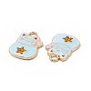 Alloy Enamel Pendants ENAM-H039-02G-E-2