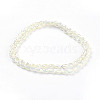 1 Strand Electroplate Glass Beads Strands X-EGLA-J013-4X6mm-F03-2