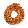 Round Natural Citrine Beads Strands G-K068-12A-6mm-5