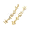 Brass Micro Pave Clear Cubic Zirconia Big Pendants CU-E004-02G-2