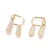 Brass Micro Pave Cubic Zirconia Screw Carabiner Lock Charms KK-I033-01G-R-2