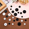 100Pcs 10 Styles Resin Buttons RESI-YW0003-14-5