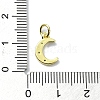 Moon Theme Brass Micro Pave Clear Cubic Zirconia Charms KK-H475-57G-08-3