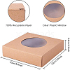 Foldable Kraft Paper Boxes CON-WH0068-63A-2