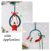 Crafans 3Pcs 3 Style Christmas Theme Cotton Weave Pendant Decorations Sets HJEW-CF0001-12-12