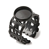 Woven Bezel 304 Stainless Steel Cuff Ring Components SA-CBAD8FA-01EB-02-1