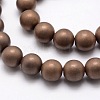 Electroplate Non-magnetic Synthetic Hematite Beads Strands G-R363-10mm-05-1