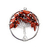 Natural Red Jasper Tree fo Life Pendants WG82707-15-1