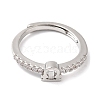 Rack Plating Brass Clear Cubic Zirconia Constellation Adjustable Rings for Women RJEW-S407-08P-08-2