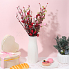 6Pcs 3 Styles Foam & Gypsum & Silk Cloth Artificial Heart Flower Branch DIY-WR0005-40-4