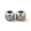 Rack Plating Brass Cubic Zirconia Beads KK-G457-09P-02-2