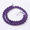 Natural Amethyst Bead Strands G-J376-20-8mm-2