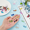 48Pcs 24 Colors Brass Wine Glass Charms AJEW-GO00002-4