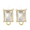 Alloy Glass Rhinestone Stud Earring Finding Accessories FIND-U006-12G-02-1